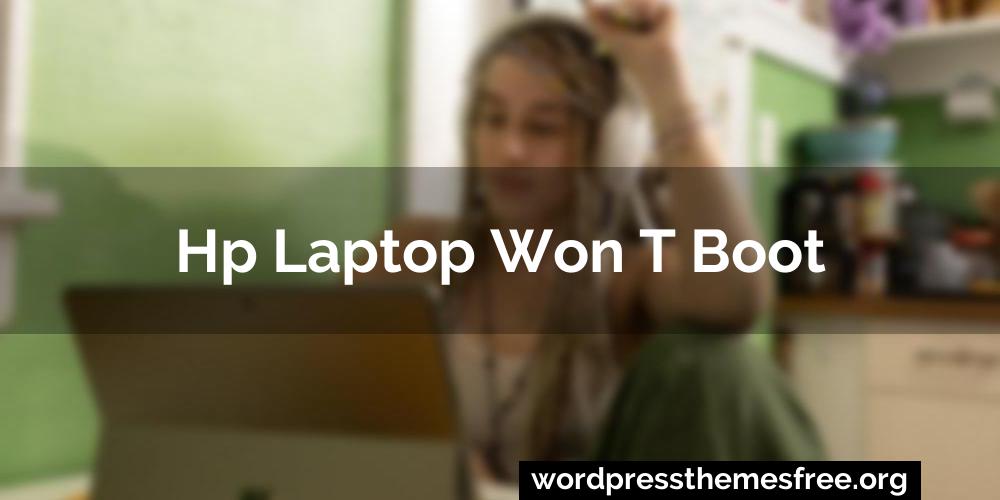 Hp laptop won t boot